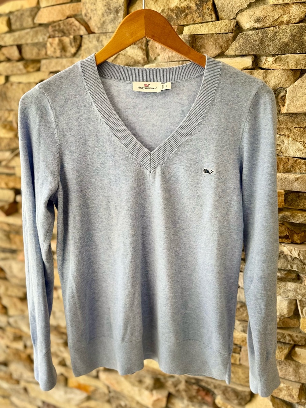 Vineyard Vines Light Blue V-Neck Sweater